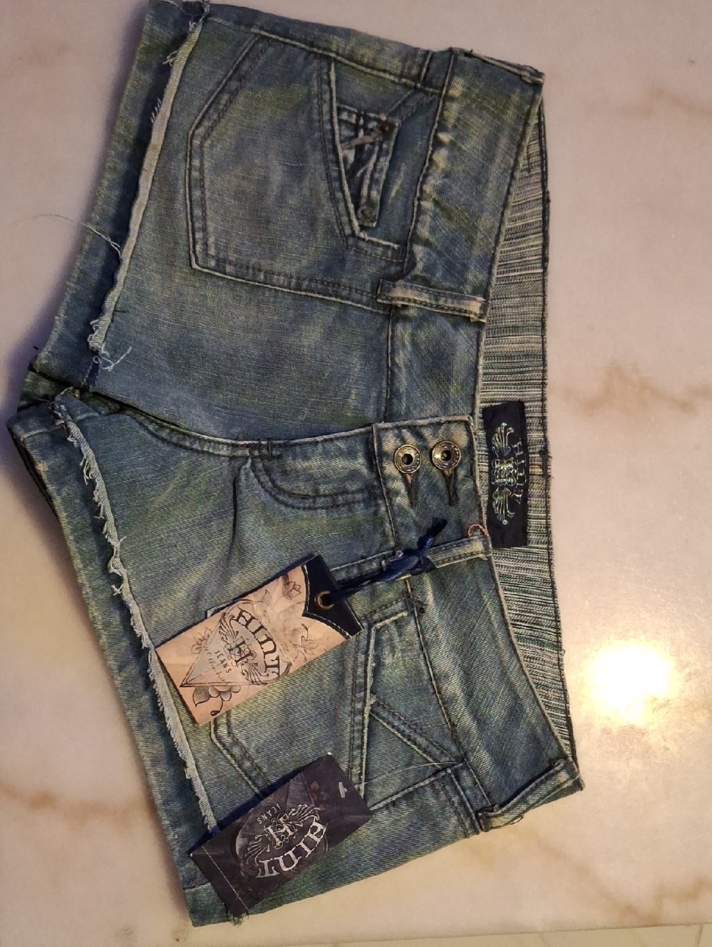 True Religion Blue Denim Jeans with Silver Hardware